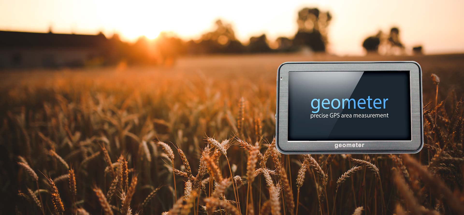 geometer gps - handheld gps device for measurement of agricultural fields, distances and perimeter. Measuring and management of the fields